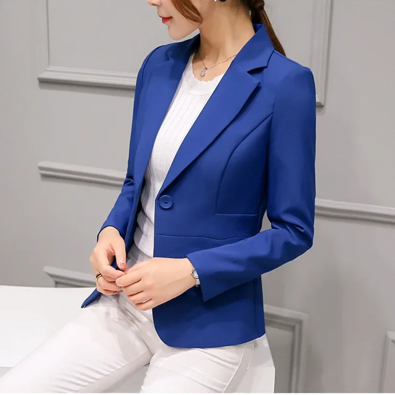 Amélie - Blazer Stylé à Bouton Unique pour Femme Automne