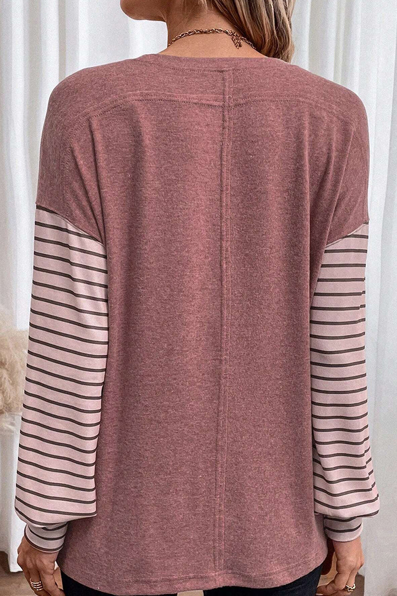 Madeleine | Pull Loose à Manches Rayées Bicolores pour Femme