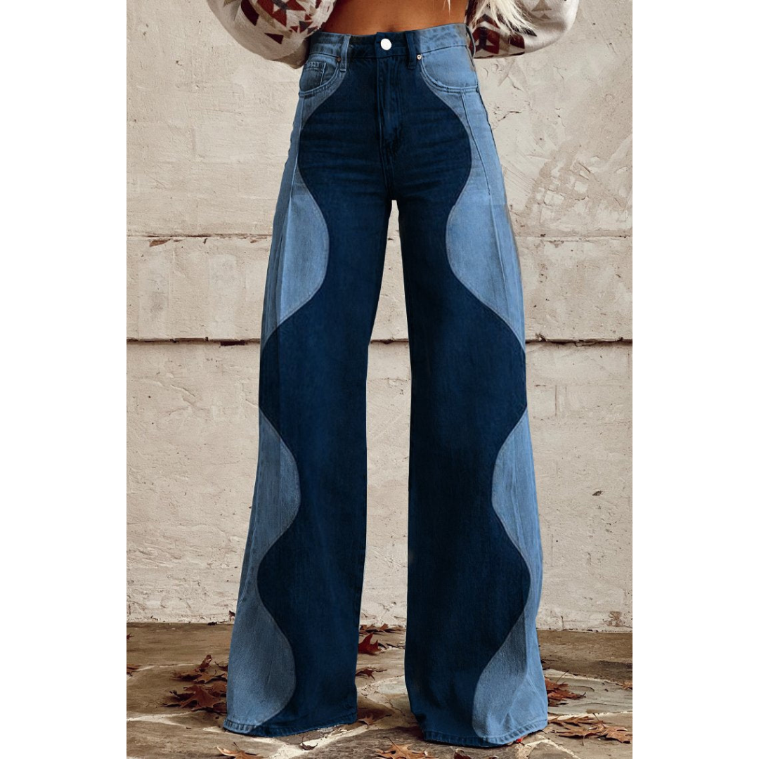 Constance | Pantalon Large à Design Ondulé