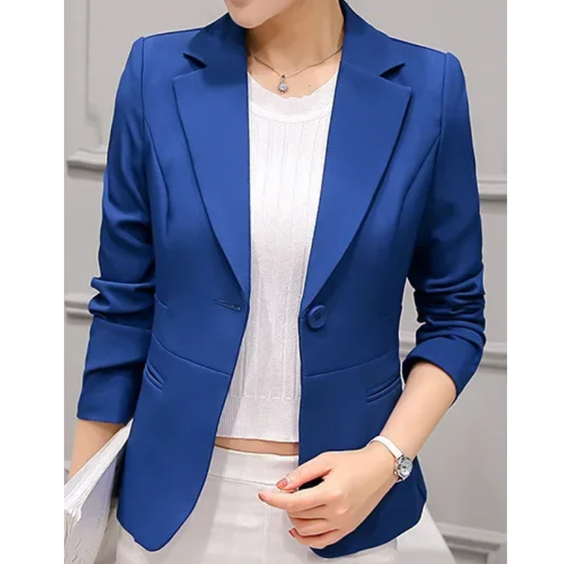 Amélie - Blazer Stylé à Bouton Unique pour Femme Automne