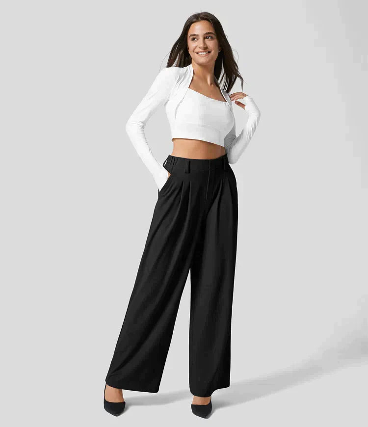 Pantalon Confort Taille Haute Élégant pour Femme