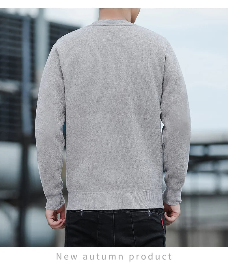 Pull Chaud à Col Rond pour Hommes