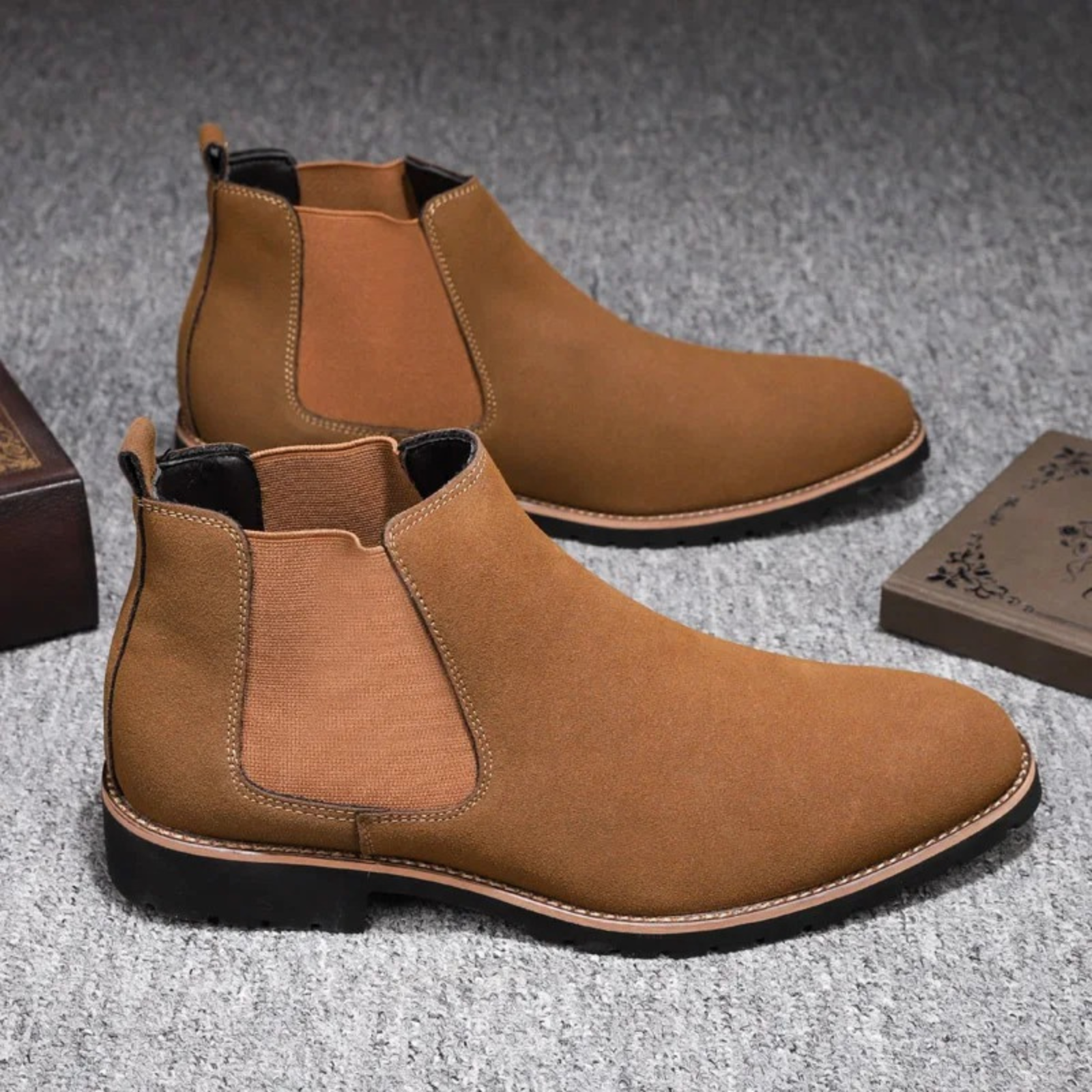 Damien | Bottines Chelsea pour Homme avec Semelle Profilée et Côtés Élastiques