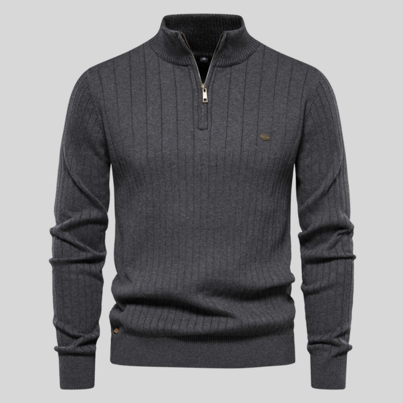 Pull Homme Ribbed Muscle Fit Décontracté Tendance