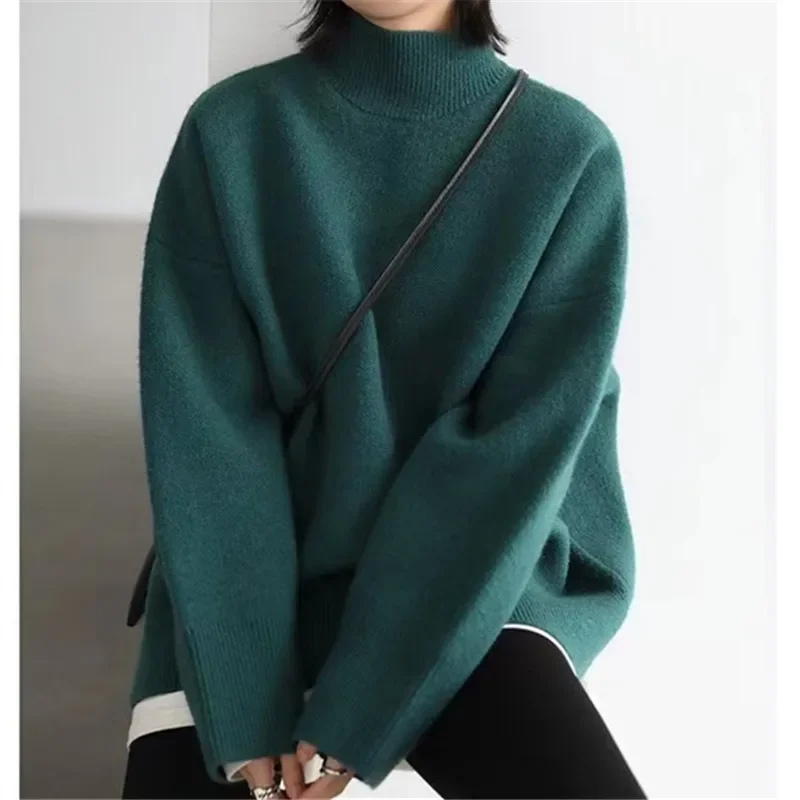 Pull Oversize à Col Roulé pour Femmes