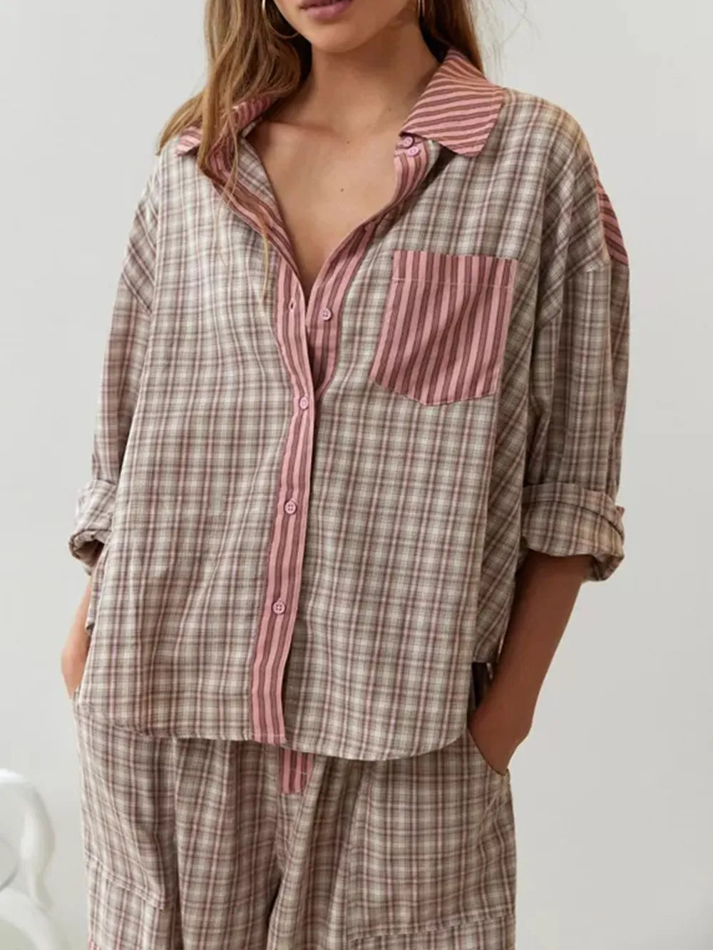 Ensemble De Pyjama Doux Et Chaud Pour Femmes