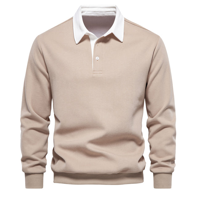 Gaspard | Polo Col Boutonné Homme Sweatshirt Épais