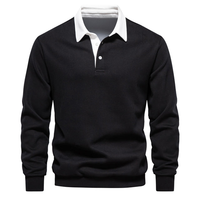 Gaspard | Polo Col Boutonné Homme Sweatshirt Épais