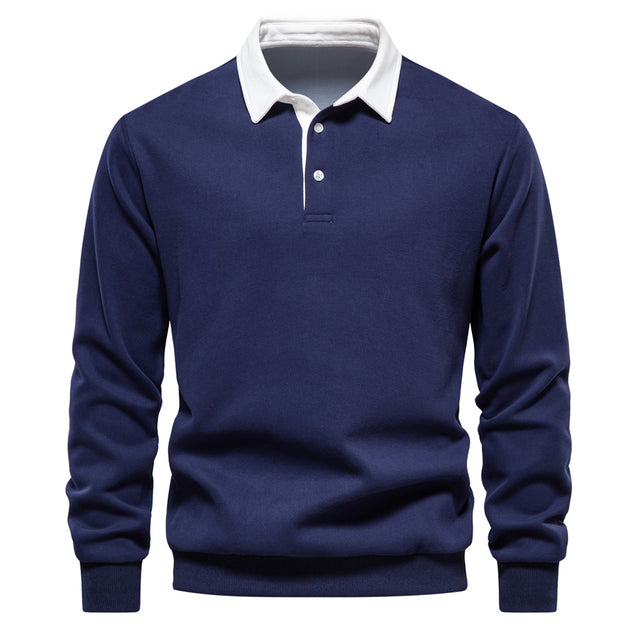 Gaspard | Polo Col Boutonné Homme Sweatshirt Épais