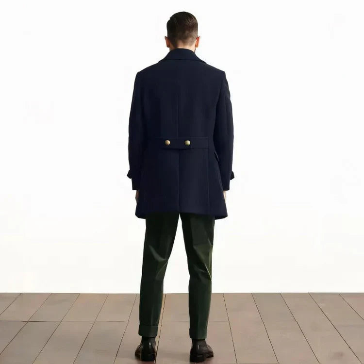 Damien | Manteau Trench Casual à Col Notched et Double Boutonnage pour Homme