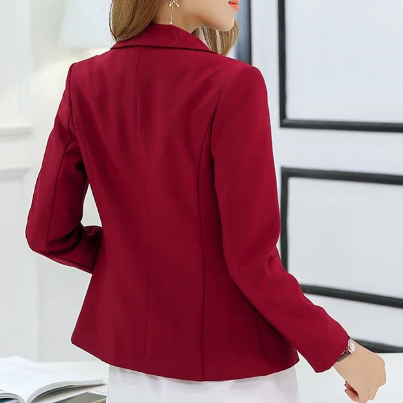 Amélie - Blazer Stylé à Bouton Unique pour Femme Automne