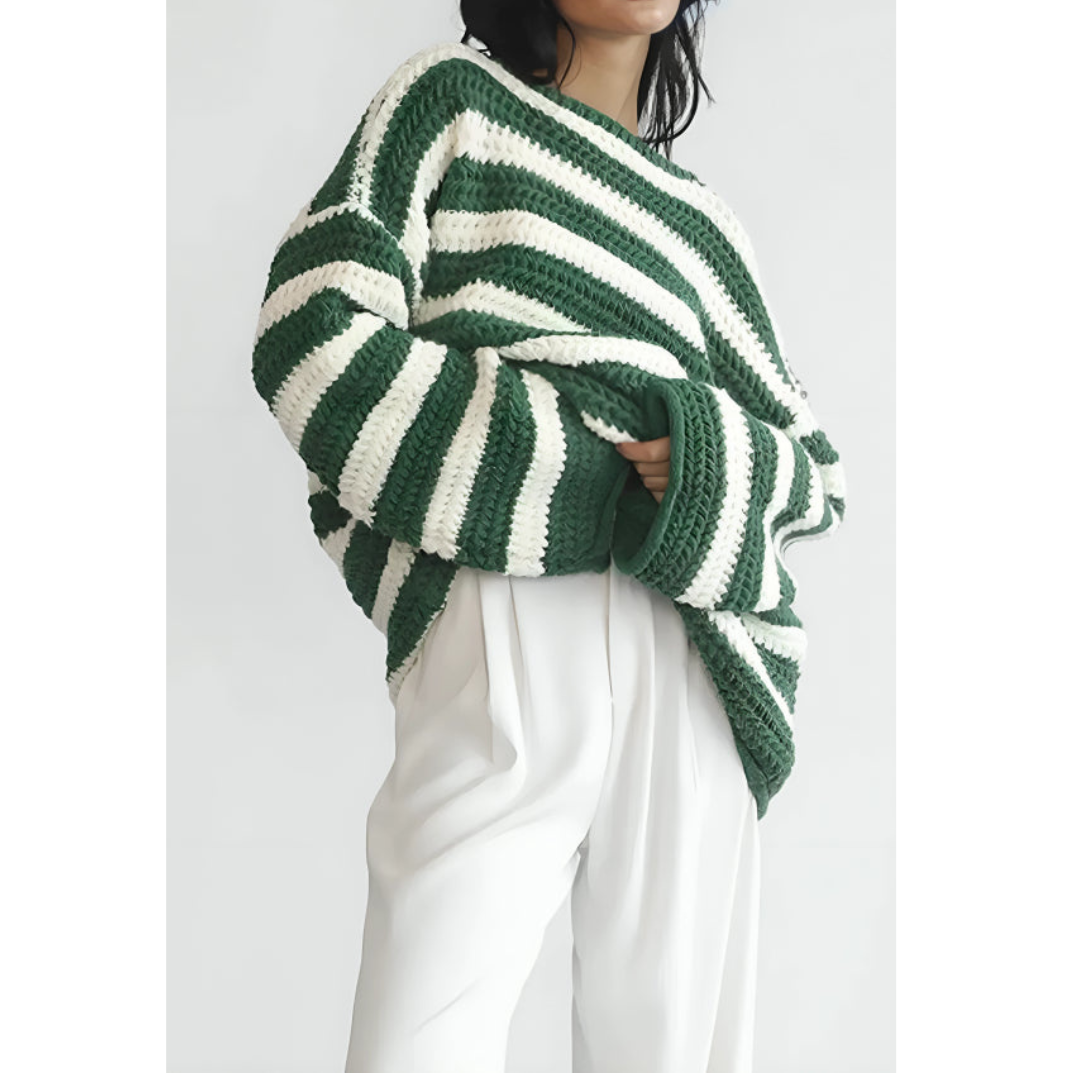 Pull Rayé en Tricot pour Femmes