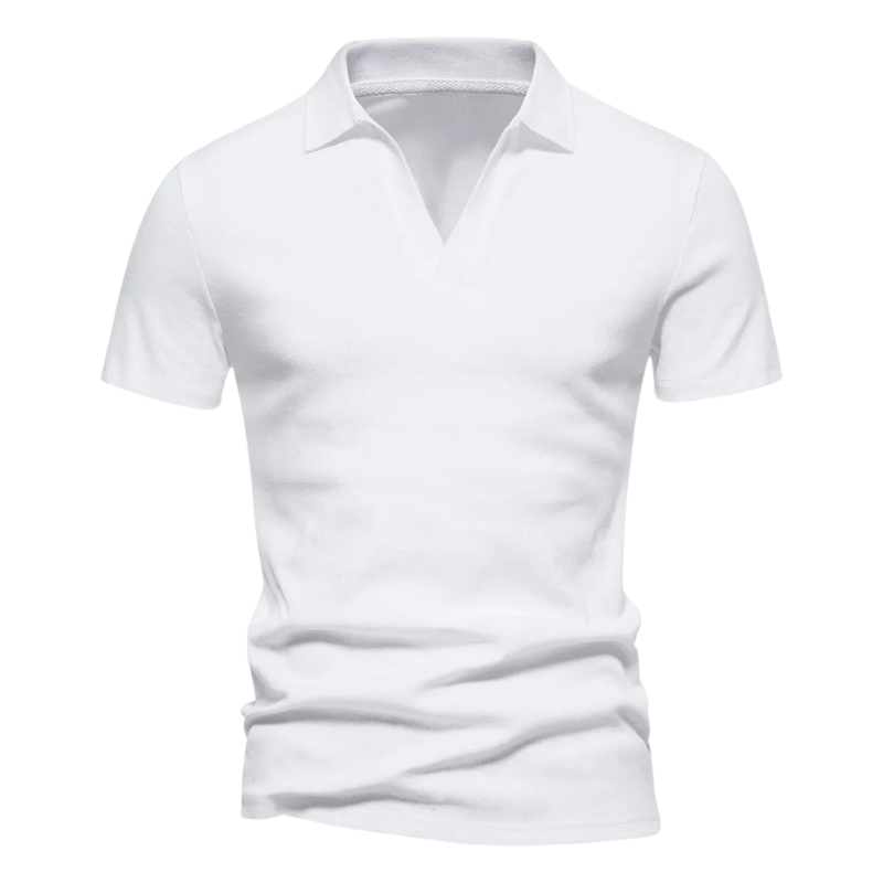 Porter - Polo col V en coton pour Homme