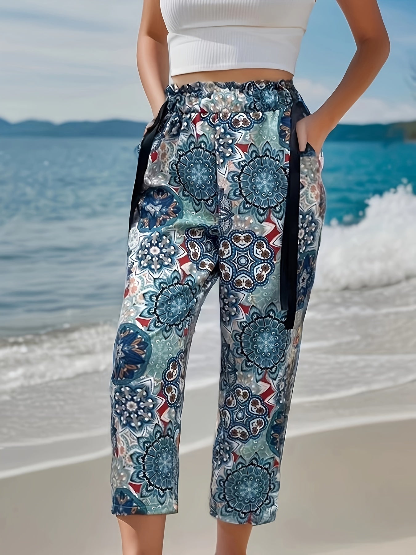 Della - Pantalon de bohème avec taille élastique