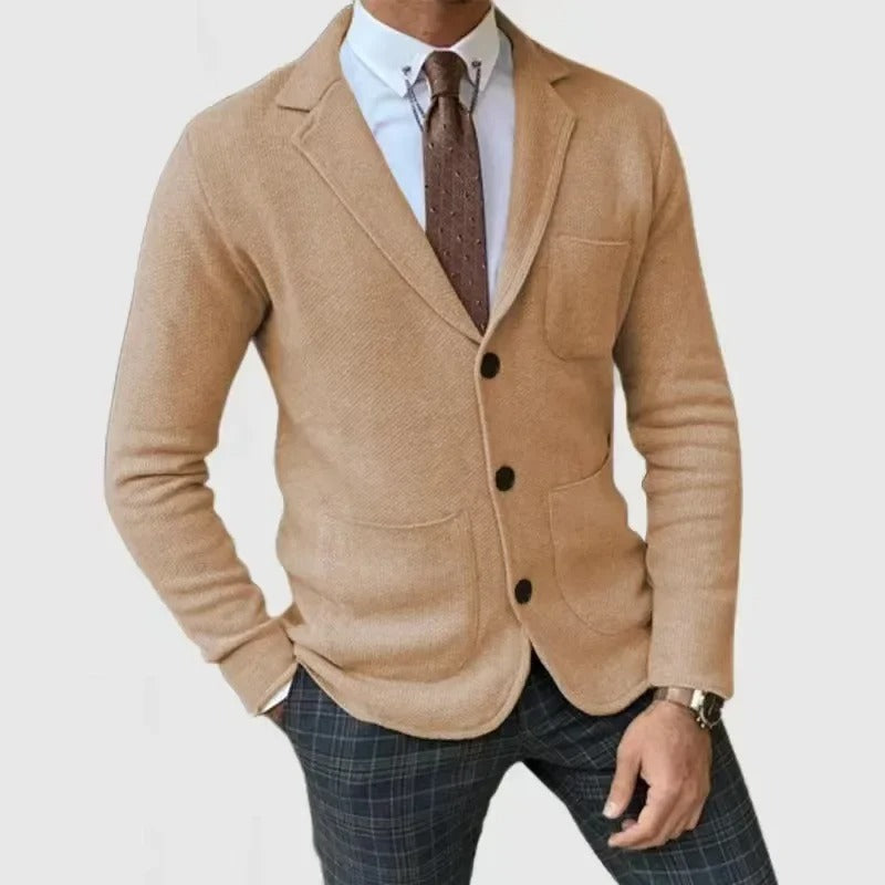 Émeric | Cardigan Homme Slim Fit à Col Revers avec Boutons et Multiples Poches