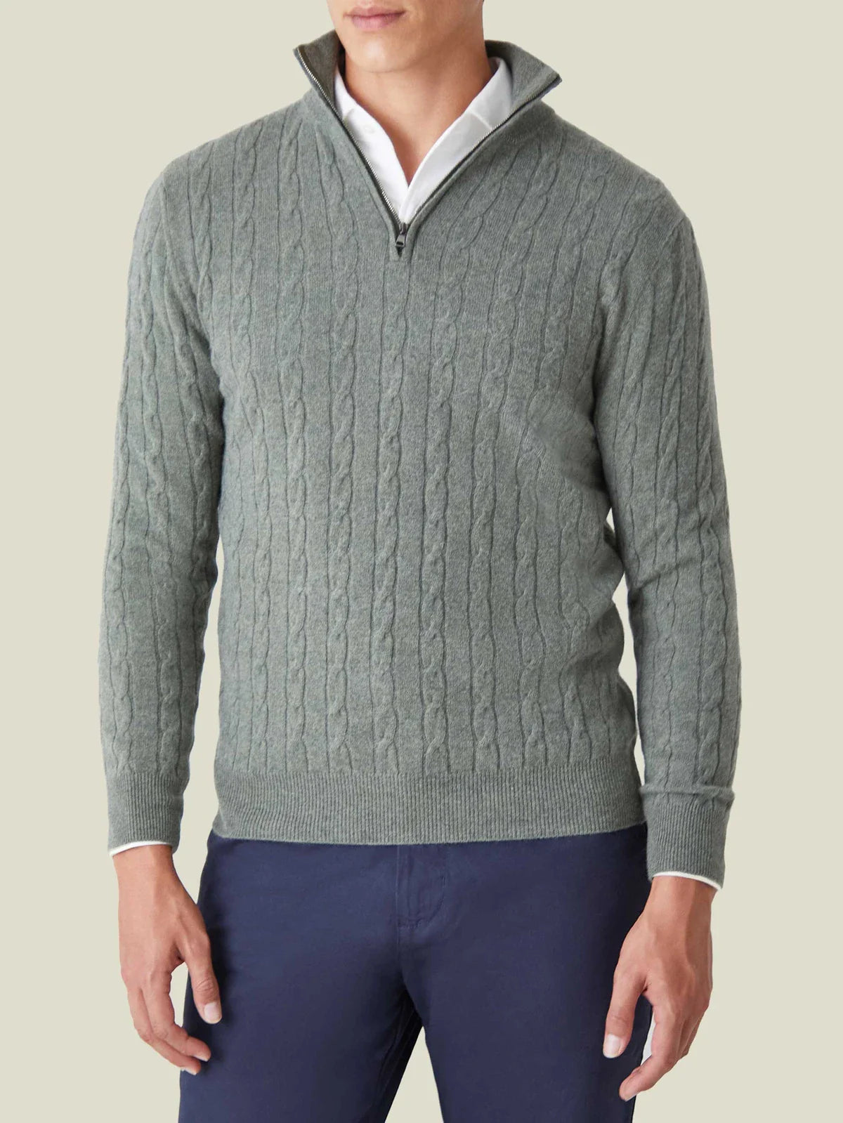 Pull à Quart de Glissière pour Hommes