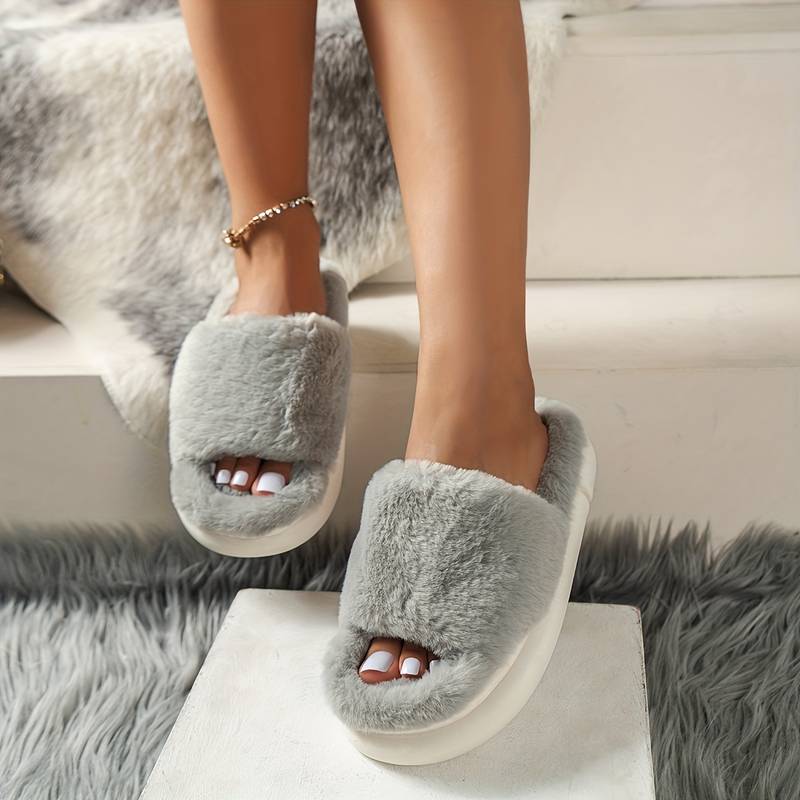 Chaussons Douillets en Peluche de Luxe pour Femmes