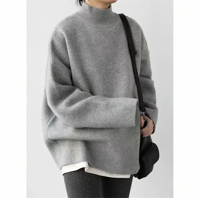 Pull Oversize à Col Roulé pour Femmes