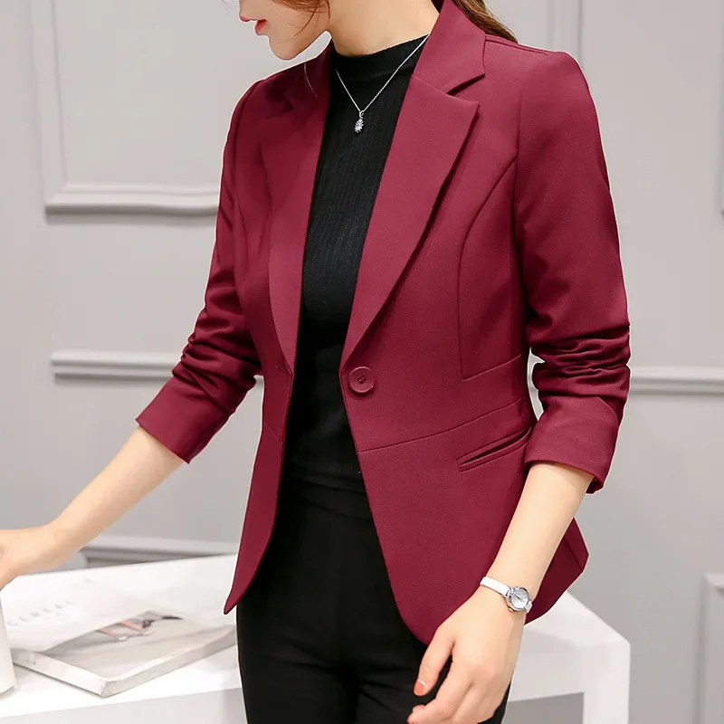 Amélie - Blazer Stylé à Bouton Unique pour Femme Automne