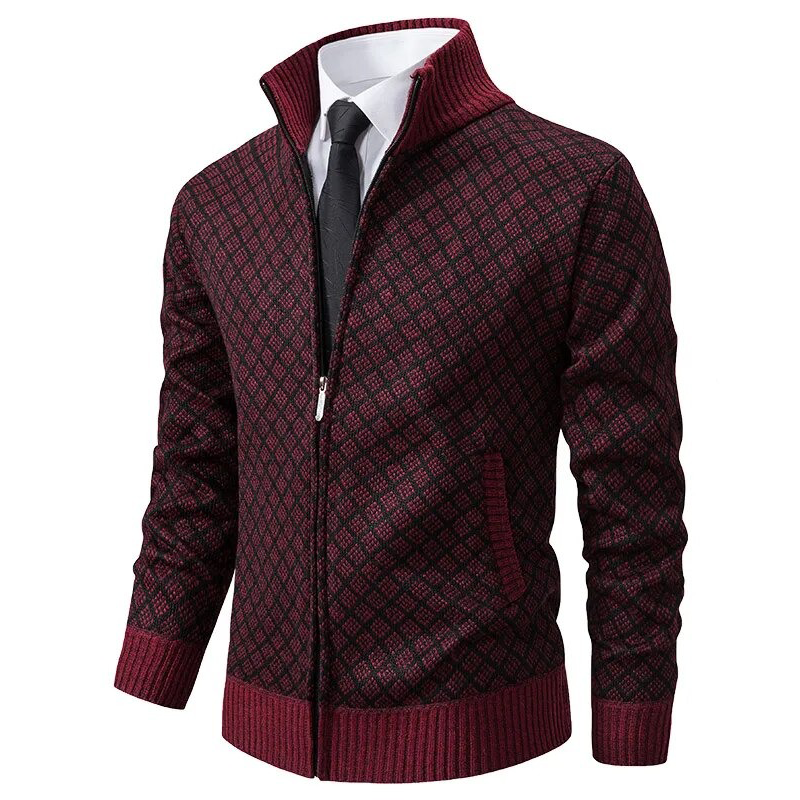 Pascal - Cardigan en Jacquard, alliant style raffiné et confort pour une allure élégante