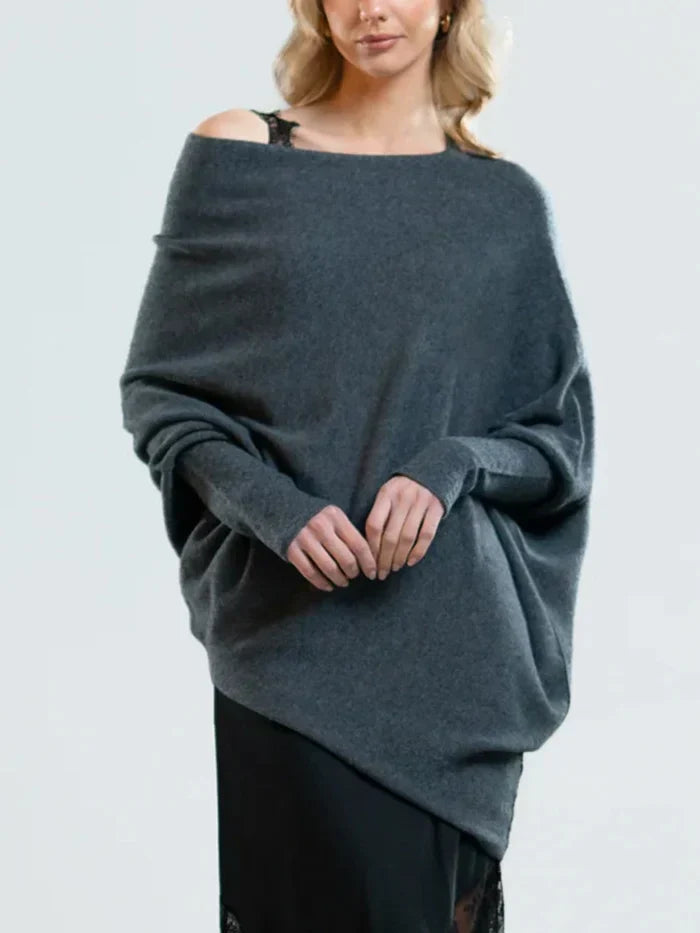 Pull Drapé Asymétrique Confortable pour Femmes