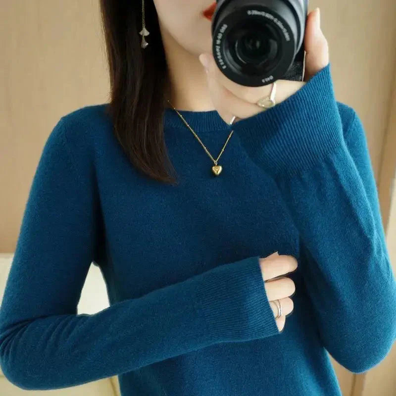 Pull à Col Rond pour Femmes