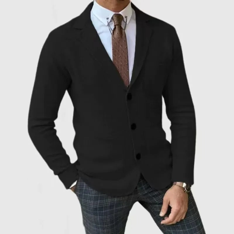 Émeric | Cardigan Homme Slim Fit à Col Revers avec Boutons et Multiples Poches