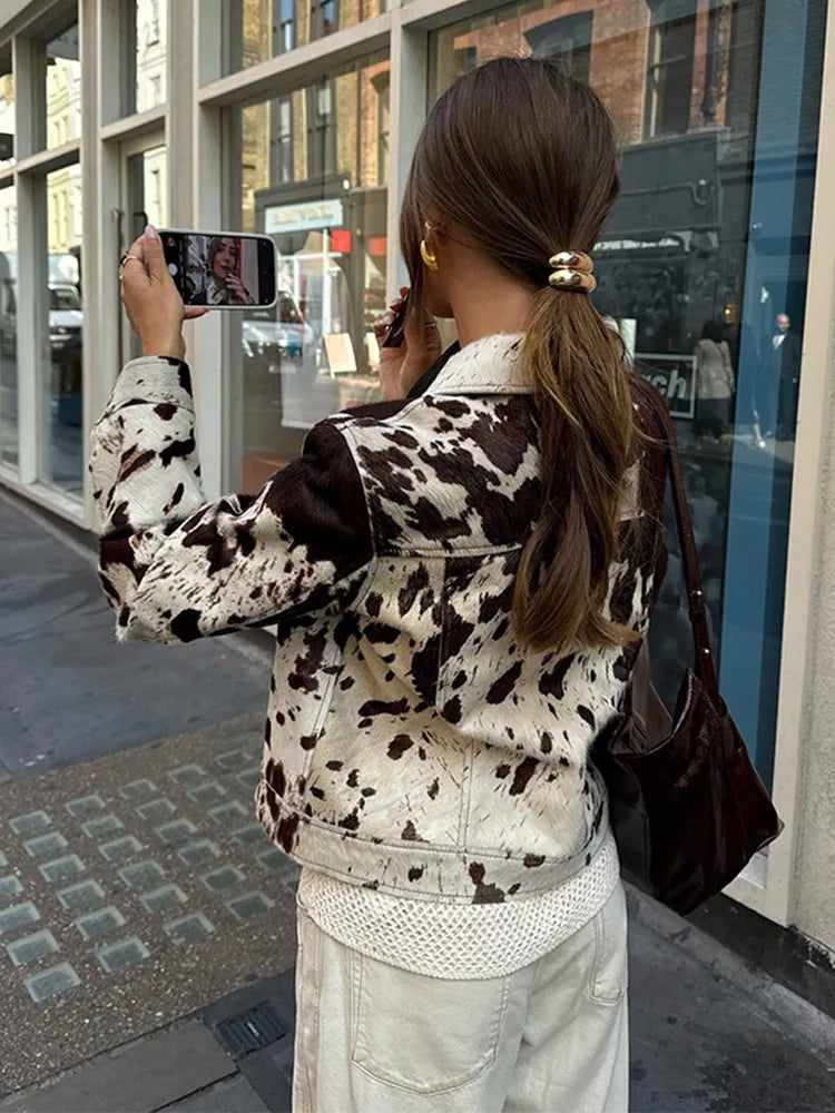 Veste Imprimée Vintage pour Femmes