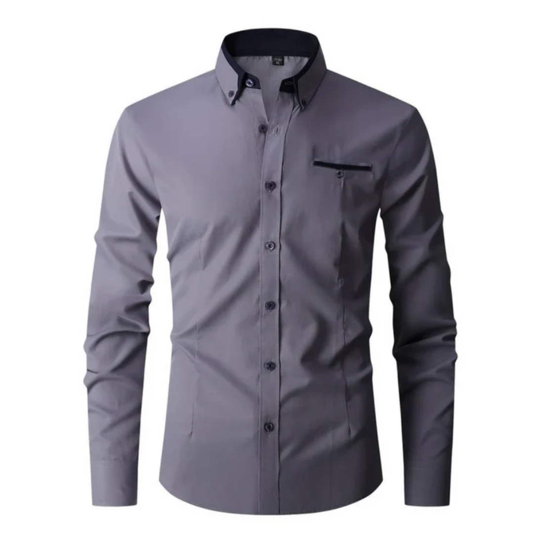 Zeke | Chemise Formelle à Poche Latérales Pour Hommes | Manches Longues