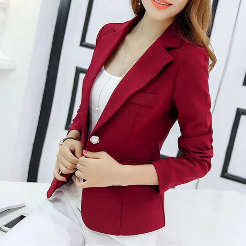 Amélie - Blazer Stylé à Bouton Unique pour Femme Automne