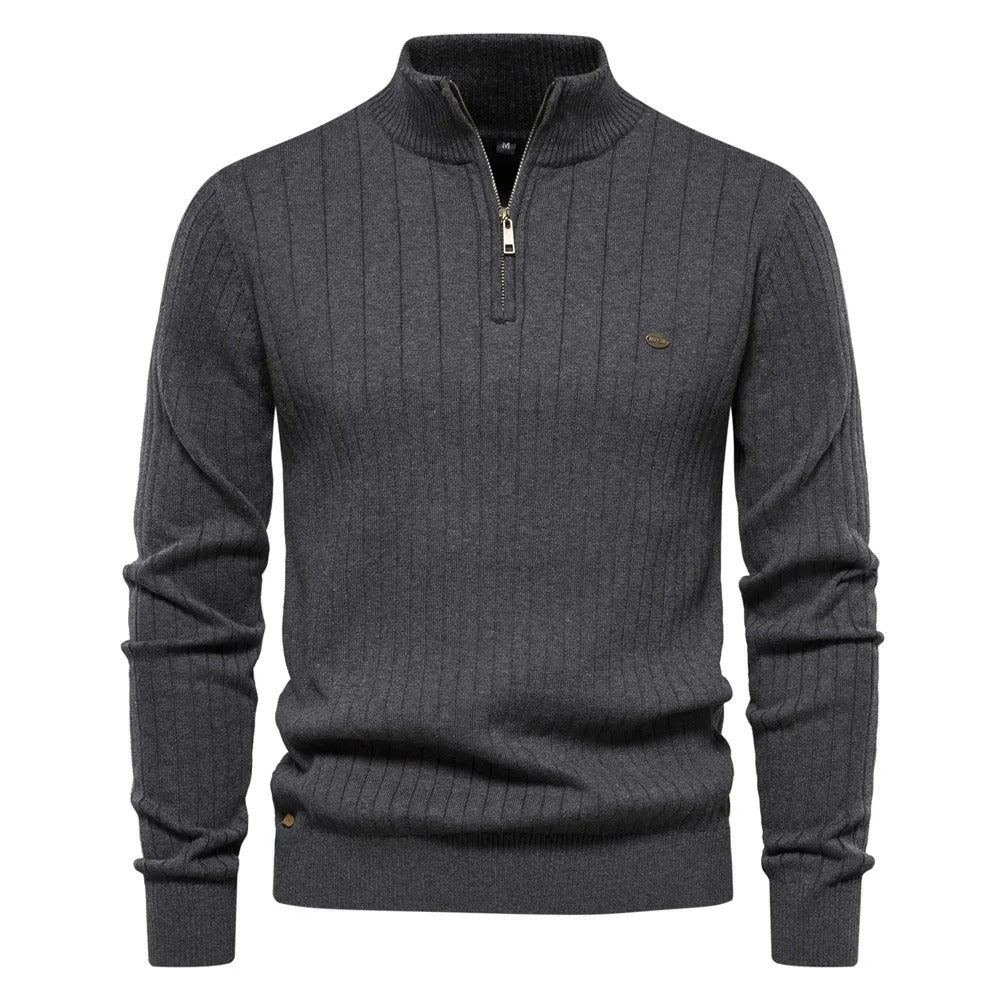 Pull Homme Premium Confortable Stylé à Col Zippé