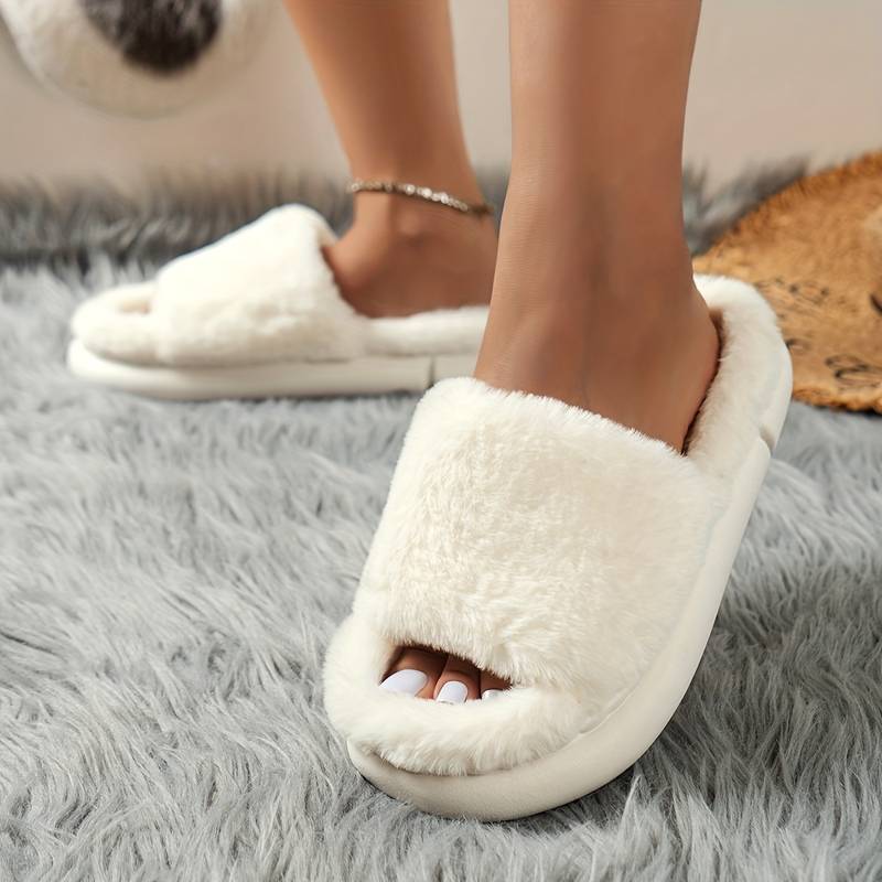 Chaussons Douillets en Peluche de Luxe pour Femmes