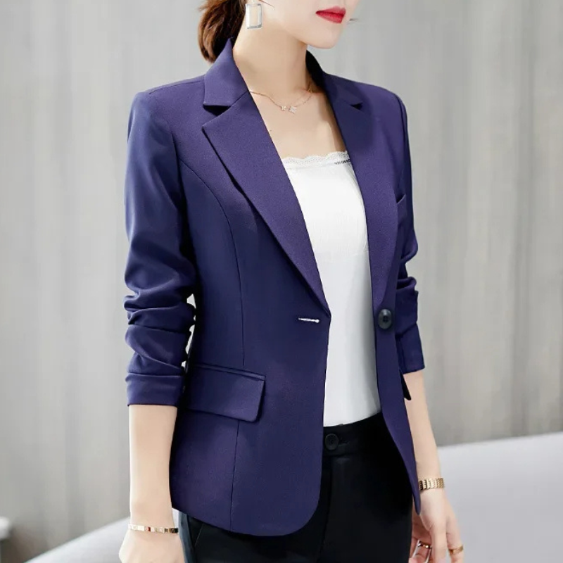 Amélie - Blazer Stylé à Bouton Unique pour Femme Automne