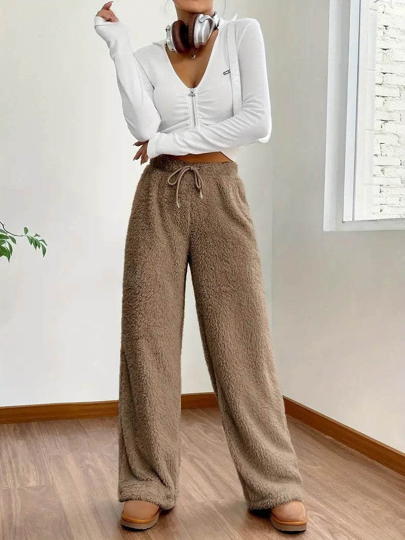 Patricia - Pantalon large avec cordon de serrage à la taille