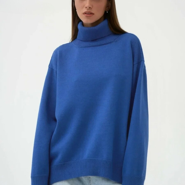 Pull en turtleneck classique oversize pour femmes