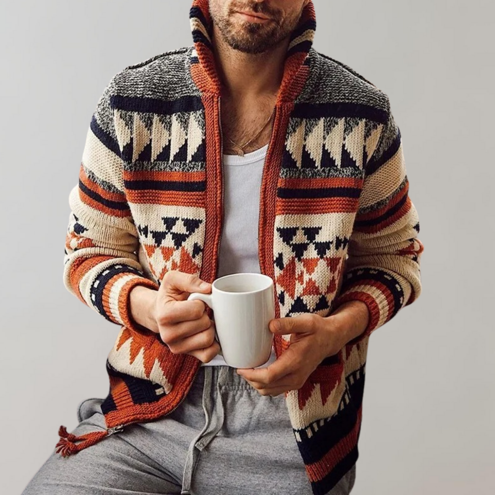 Cardigan Homme Stylé et Confortable à Motif