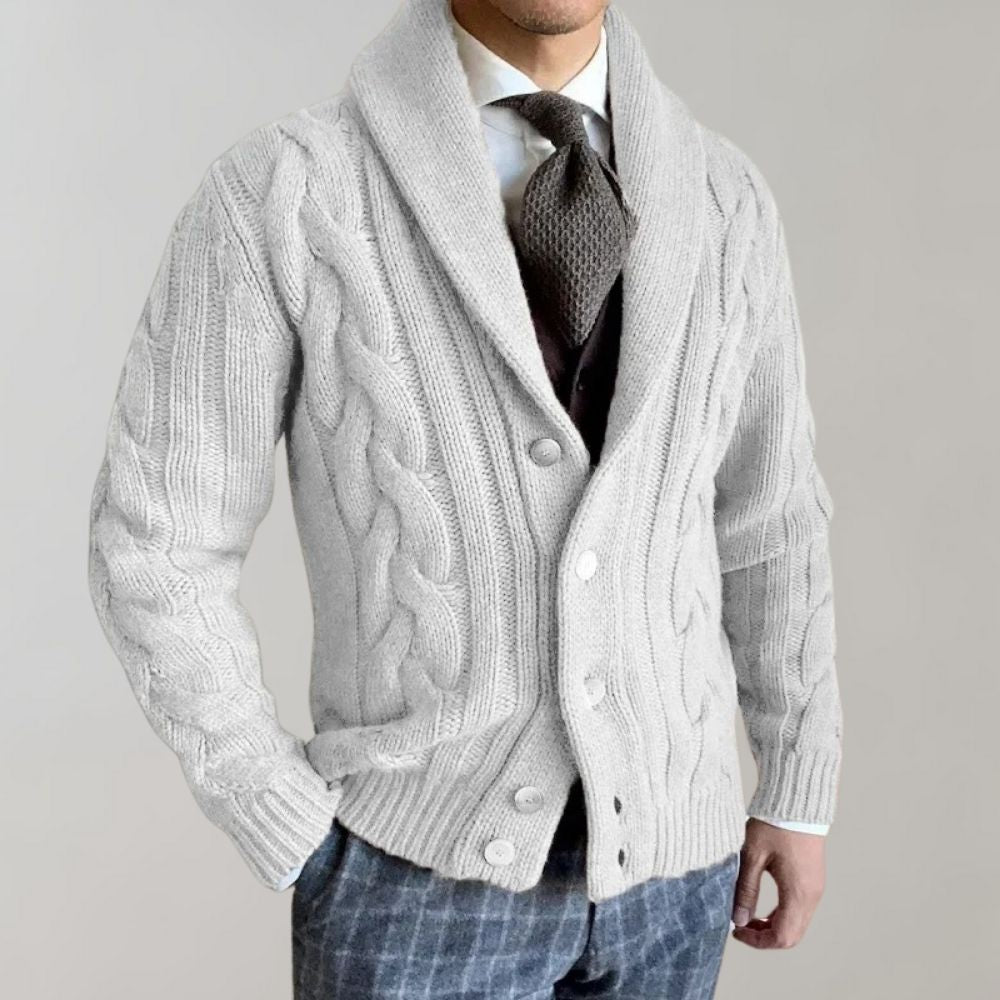 Cardigan côtelé raffiné et premium pour hommes