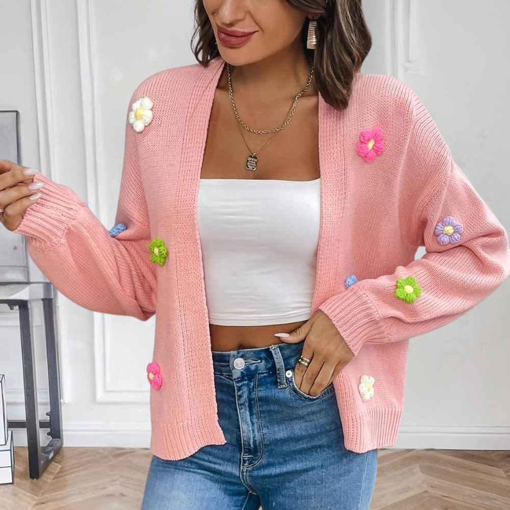 Amélie - Cardigan À Motifs Floraux Pour Femmes