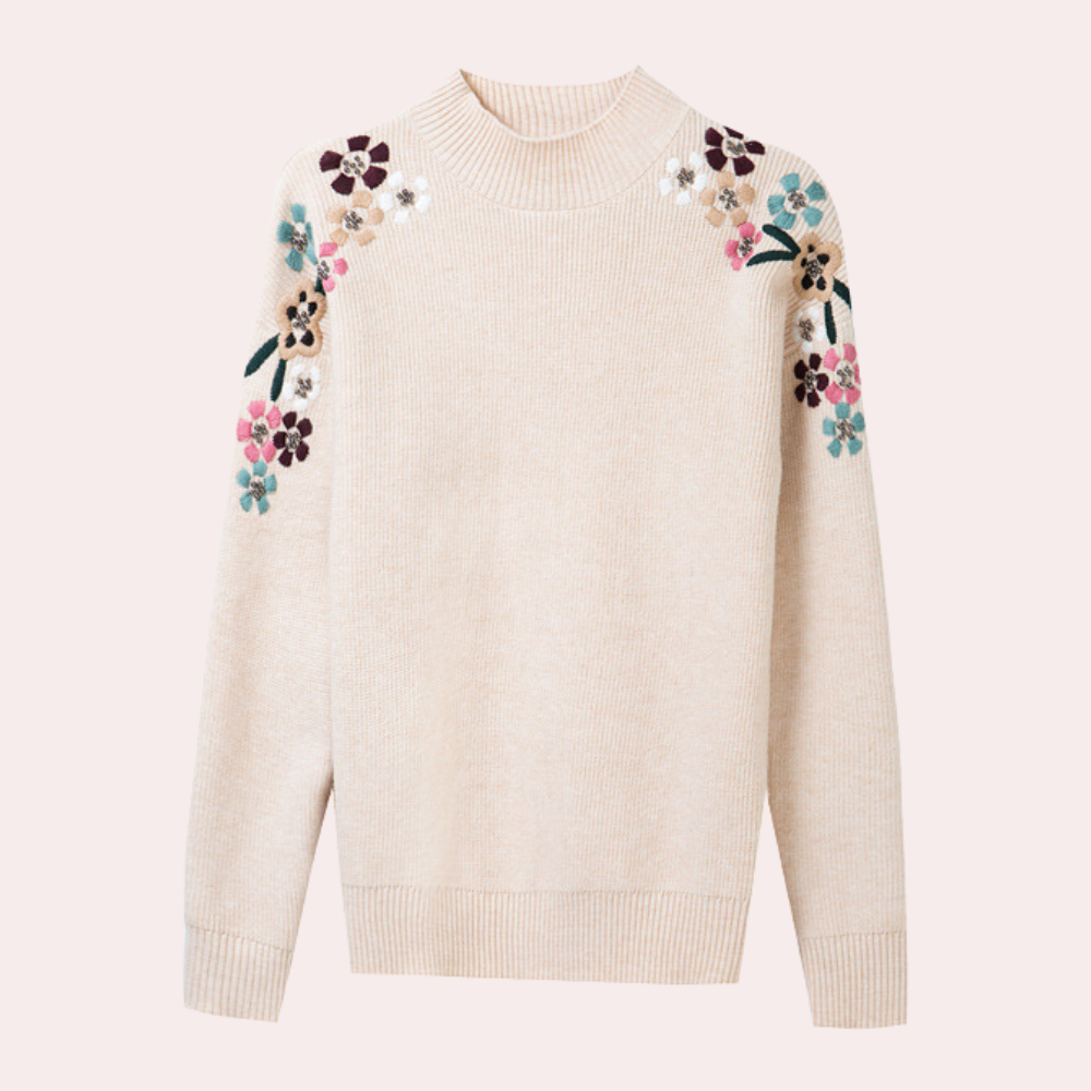 Pull Floral Confortable Stylé Tendance Femmes