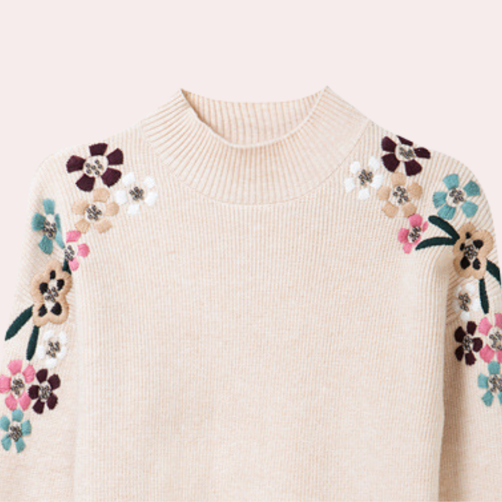 Pull Floral Confortable Stylé Tendance Femmes