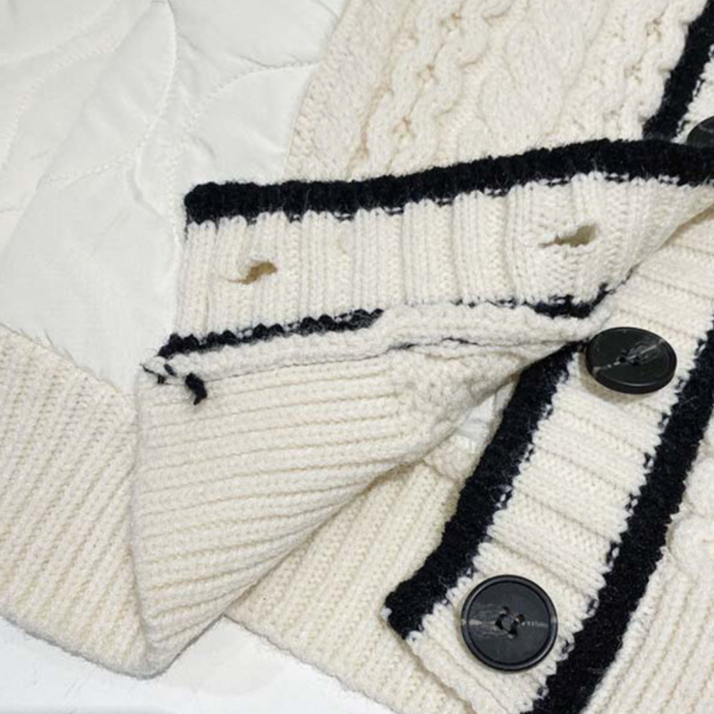 Cardigan en Tricot Piqué Chic pour Femme