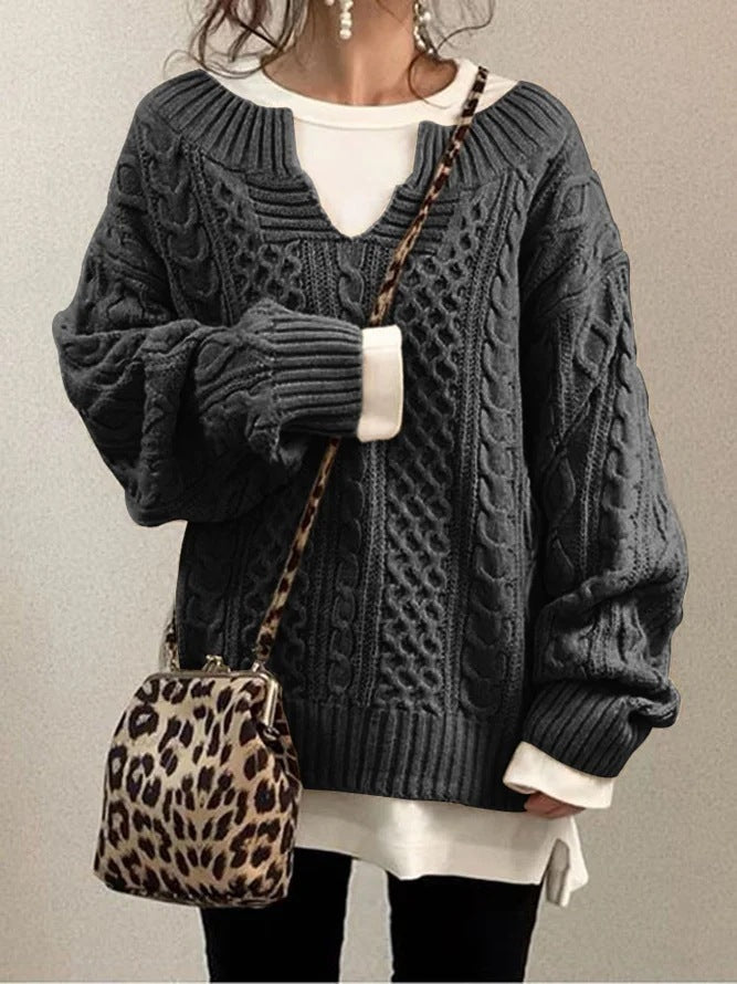 Pull en Maille Torsadée pour Femmes - Jessica