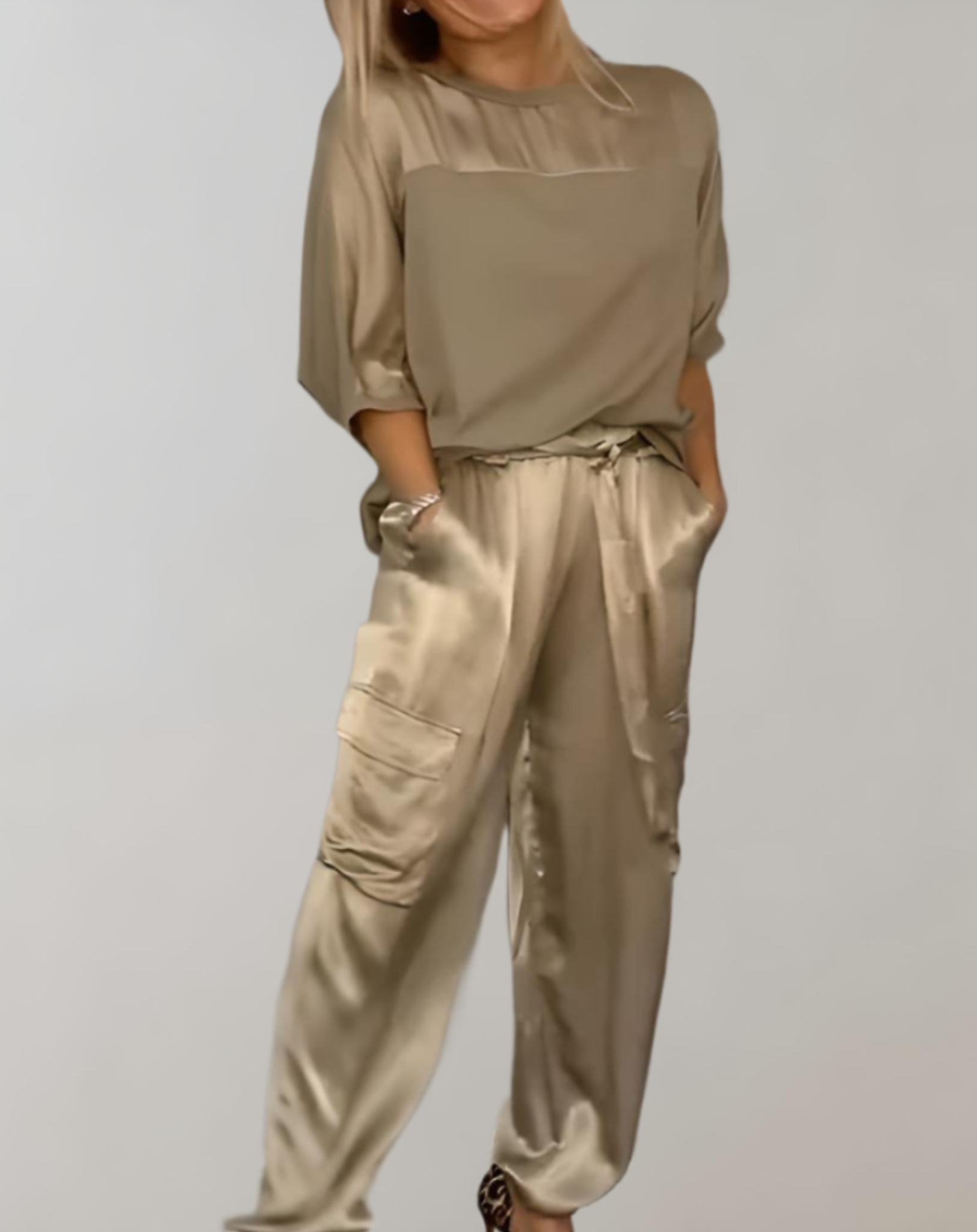 Ensemble Satin 2 Pièces pour Femmes