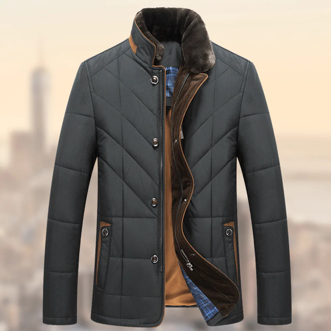 Veste d’Hiver Matelassée à Col Haut Moderne pour Homme