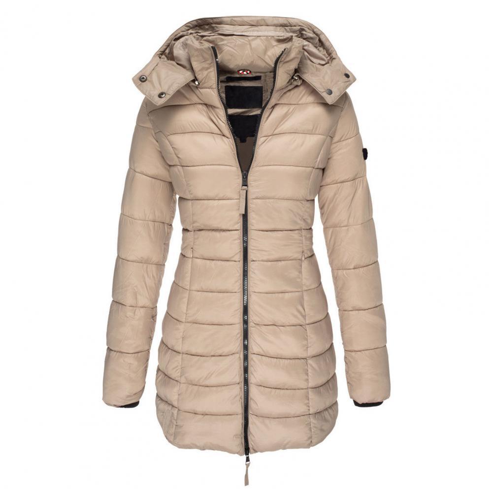 Azalée | Veste d'Hiver à Capuche avec Fermeture Éclair et Col Montant – Manteau Padded Femme