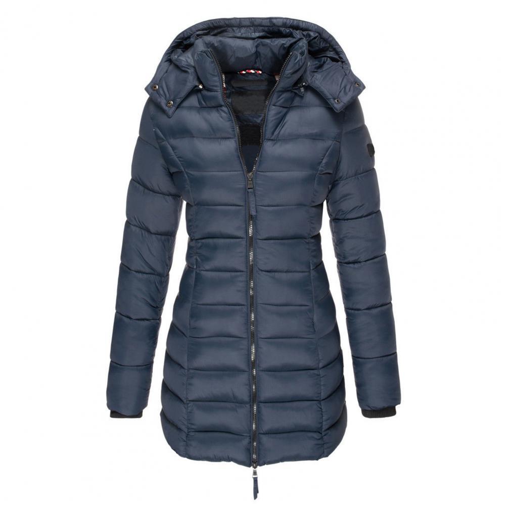 Azalée | Veste d'Hiver à Capuche avec Fermeture Éclair et Col Montant – Manteau Padded Femme