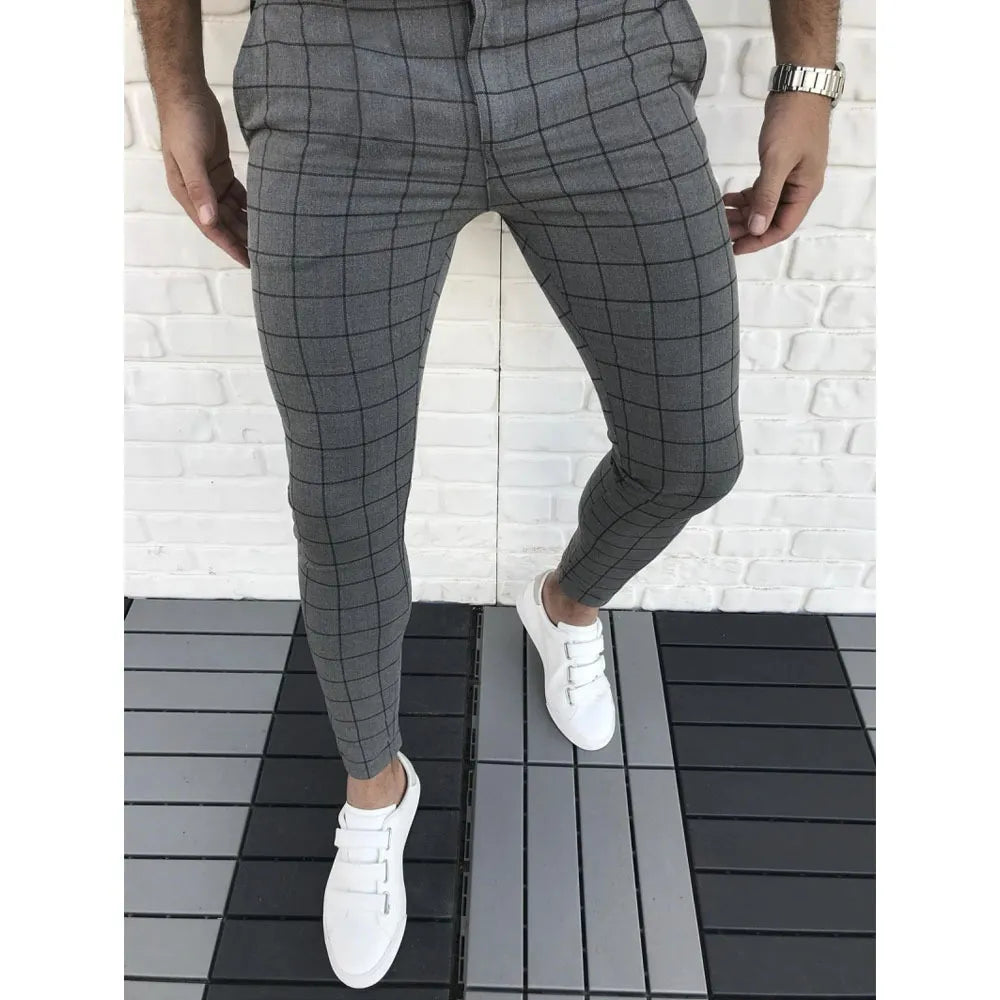 Chase | Pantalon Homme Slim Fit à Carreaux & Coupe Droite