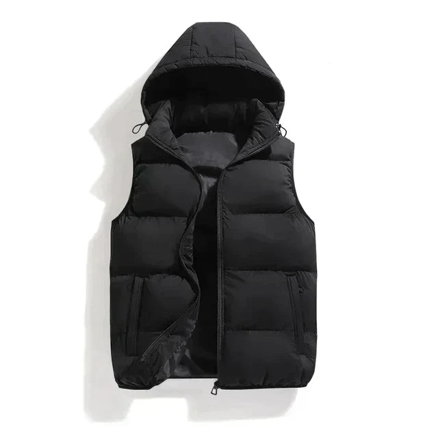 Didier - Gilet pour homme avec capuche amovible, mode automnale confortable pour toutes les occasions