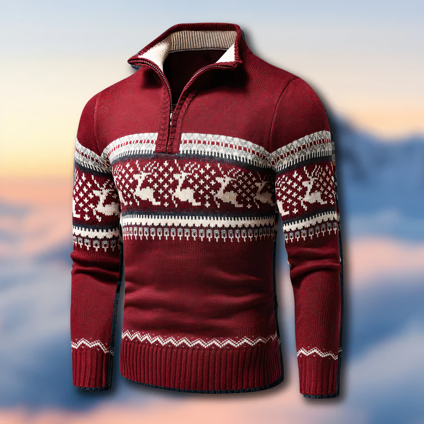 Pull en maille demi-zip- Munro