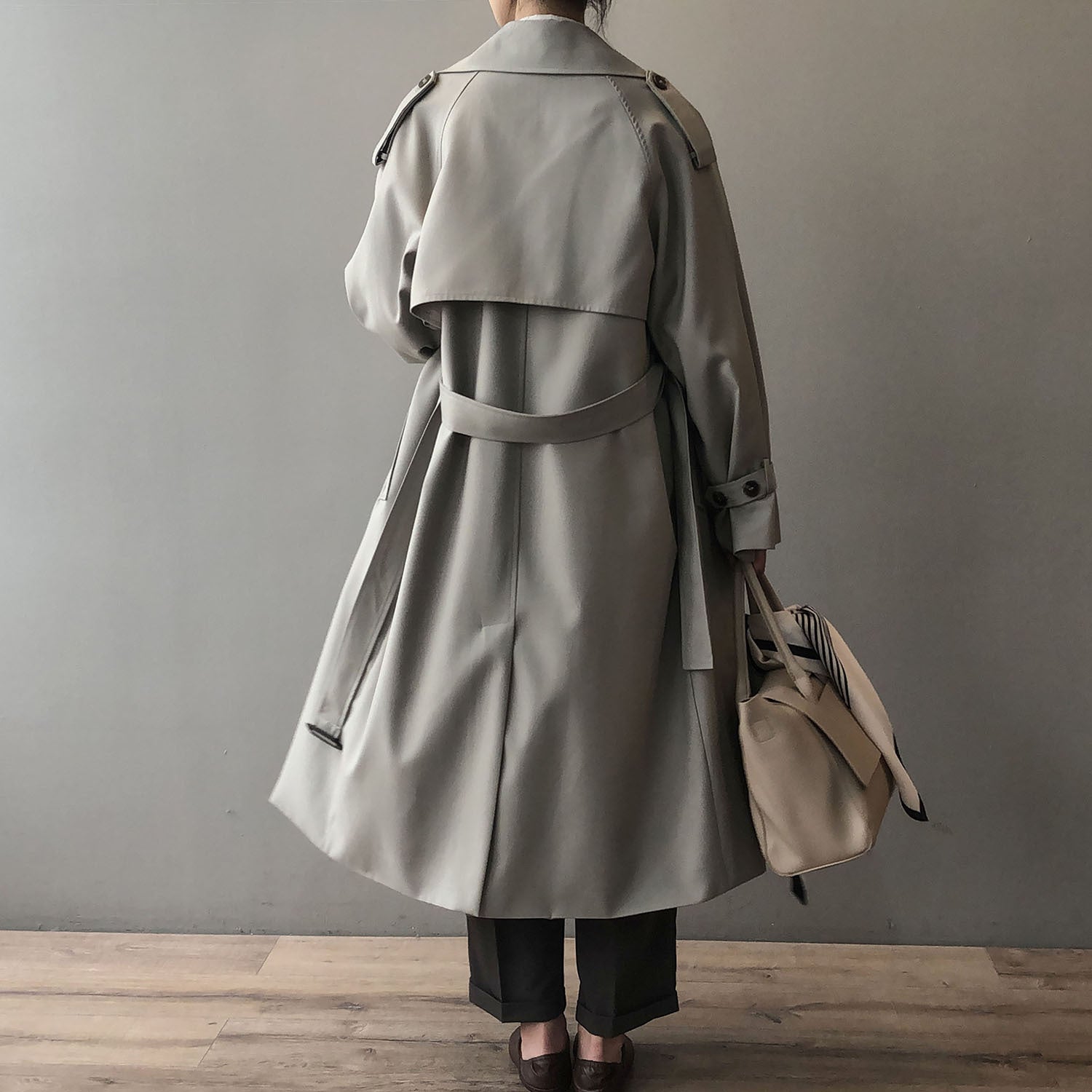 Élodie - Trench Coat Tendance avec Double Rangée de Boutons